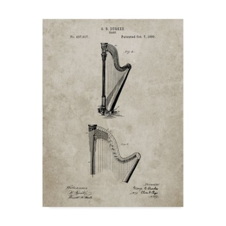 Cole Borders ' Harp Instrument' Canvas Art,35x47
